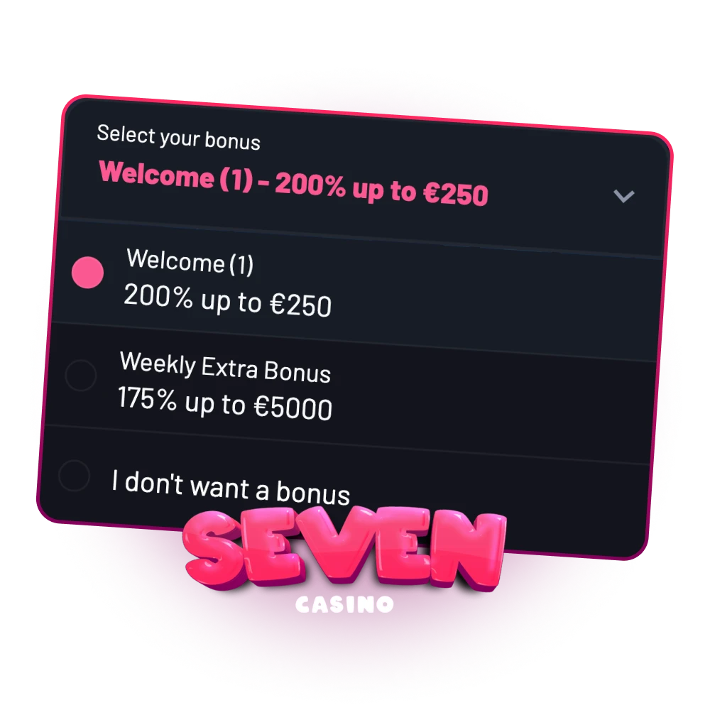 Unlock exclusive rewards with Seven Casino bonus codes.