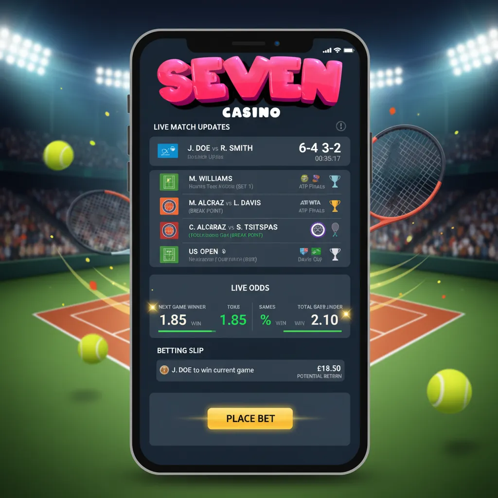 Seven Casino live tennis betting on Grand Slams, ATP/WTA events, Davis Cup and more.