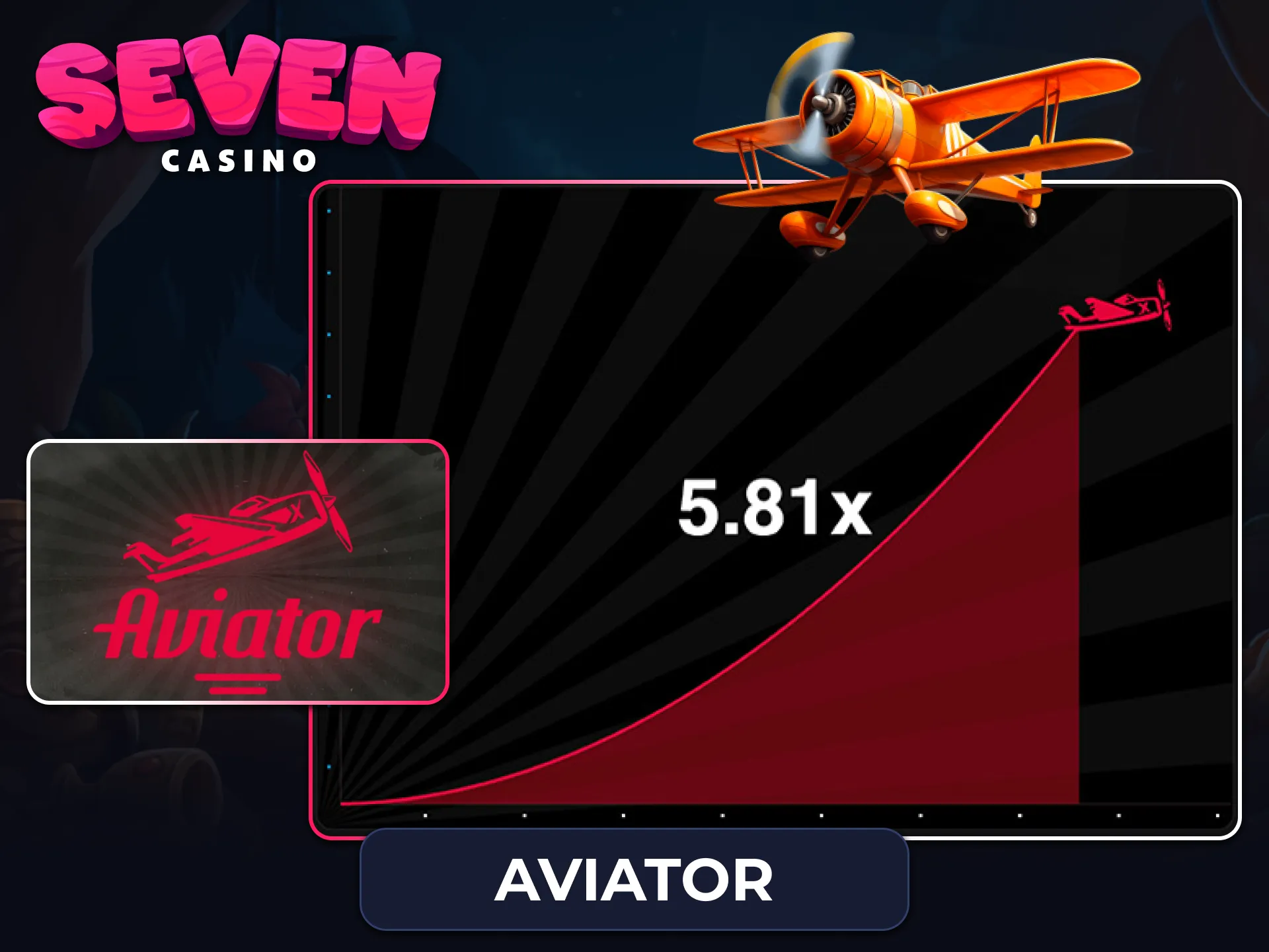 Take flight with the Aviator crash game at Seven Casino UK.